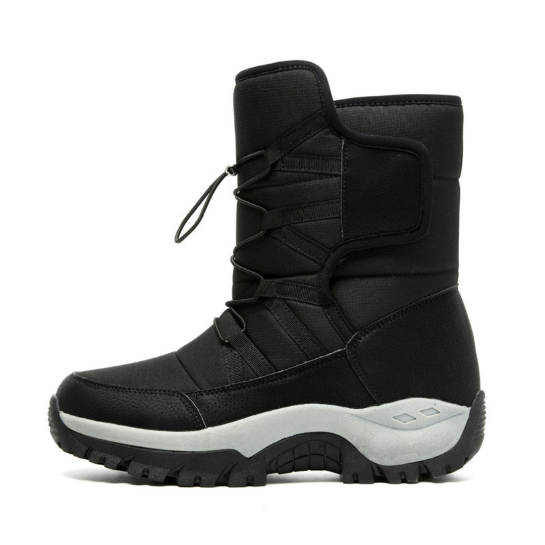 Women's Insulated Waterproof Winter Boots with Hook-and-Loop Closure for Snow & Ice
