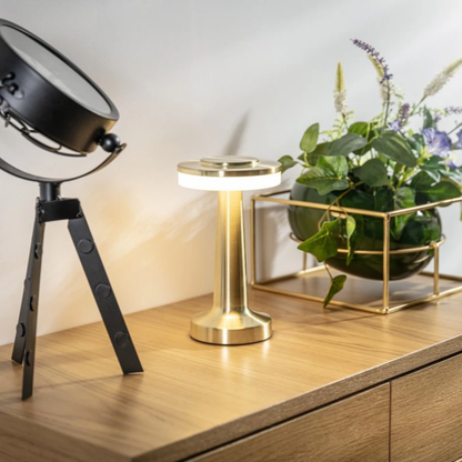 Mid-Century Modern Cordless LED Touch Lamp with Adjustable Brightness | Stylish Lighting for Any Space