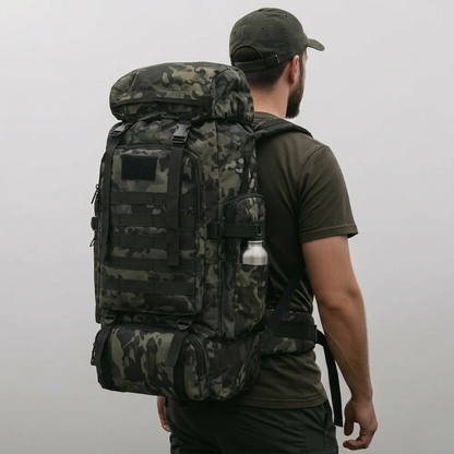 80L Expedition Hiking Backpack – Tactical Multi-Day Trekking Pack with MOLLE Webbing & Padded Straps for Camping & Travel