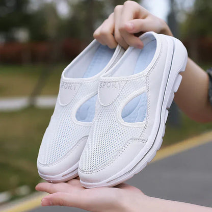 Breathable Mesh Slip-On Slippers with Cushioned Footbed for Men – Open-Back Design for Indoor & Outdoor Wear