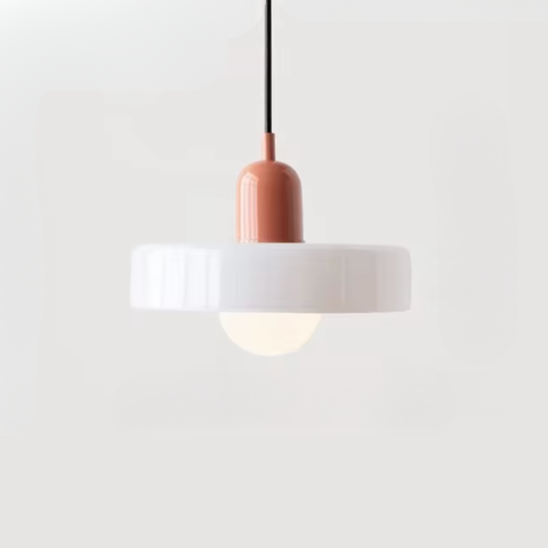 Two-Tone Glass Drop Ceiling Light Fixture for Kitchen Island Dining Room Modern Hanging Lamp