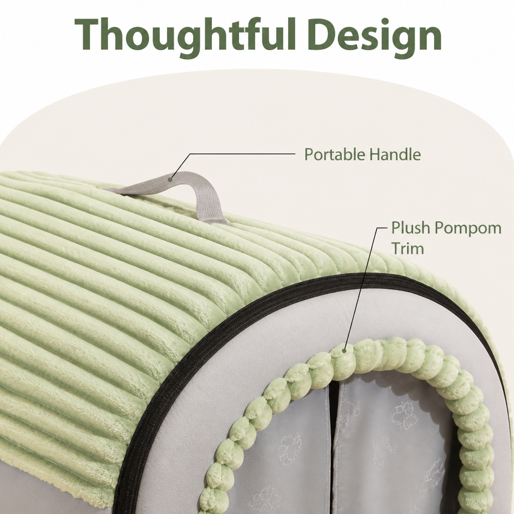 Ortekor Insulated Washable Pet Cave Bed (Removable Cover)