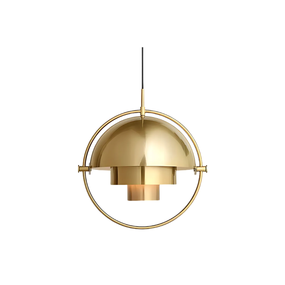 Rotating Shade Ceiling Fixture Steel E27 Socket Black Brass Finish for Dining Table Modern Nordic Style Kitchen Island Light Adjustable Dire