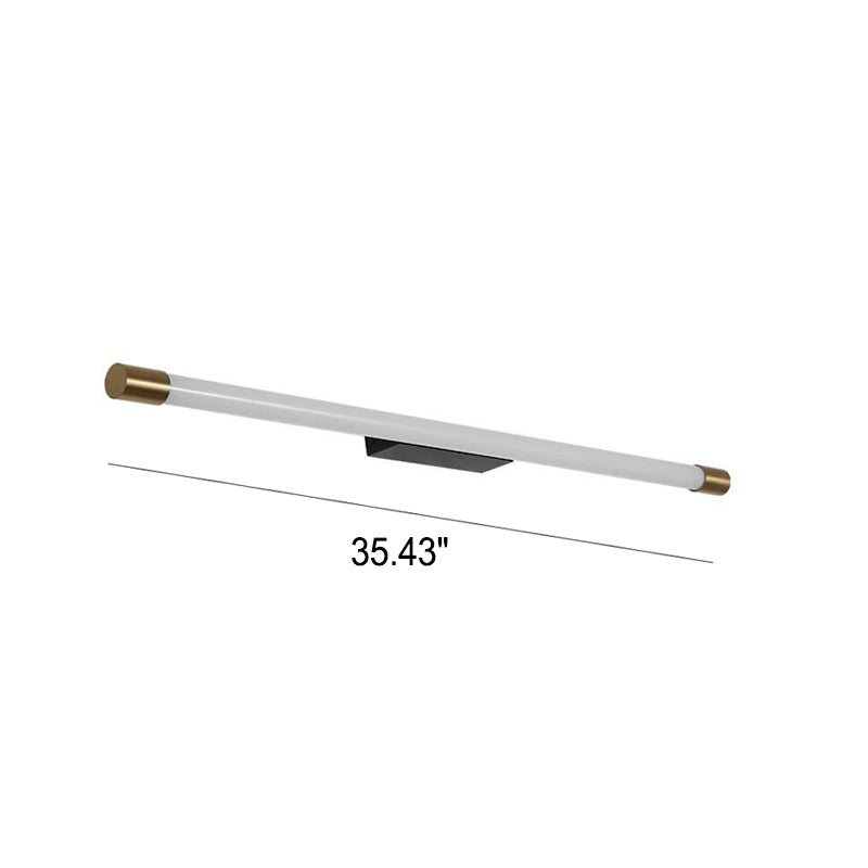 LED Vanity Light Fixture Aluminum 59 in Black Gold Over Mirror Bathroom Bedroom Hallway Linear Bar Sconce Hardwired 120V-240V