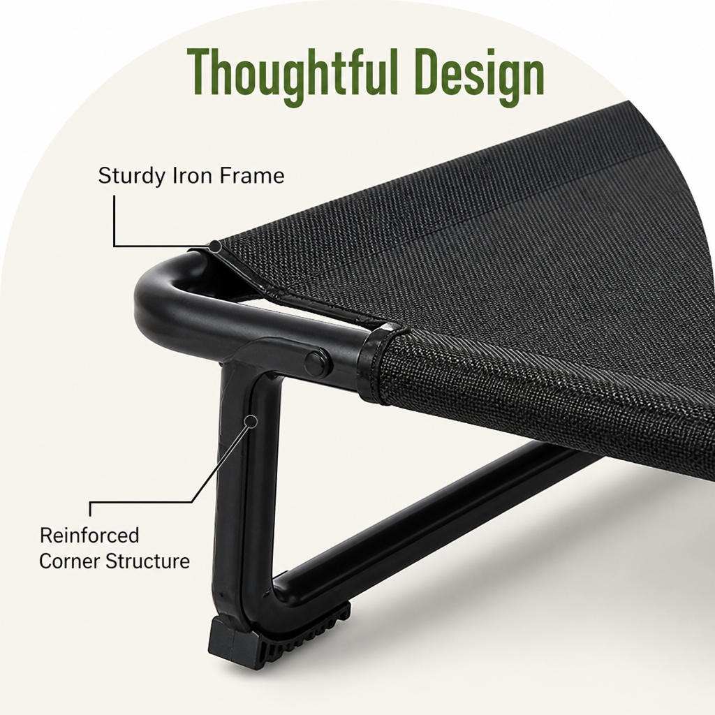 Ortekor Elevated Iron Frame & Breathable Dog Bed (No Filler)