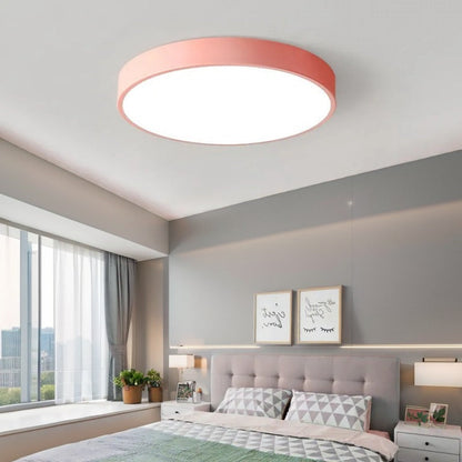 Round LED Ceiling Light Fixture Dimmable Modern Flush Mount for Living Room Bedroom Hallway Energy Efficient Lighting