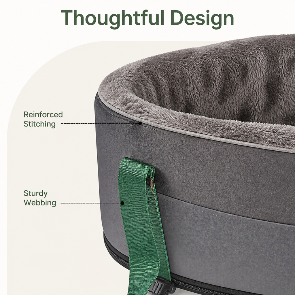 Ortekor Cushioned Nest & Durable Polyester Travel Carrier