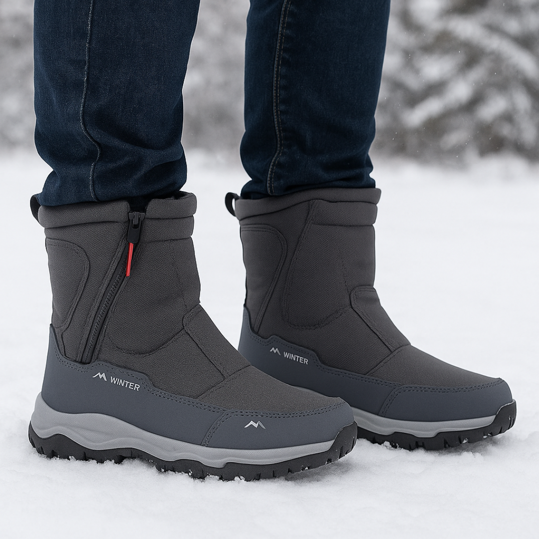 Insulated Waterproof Snow Boots for Women – Slip-Resistant Winter Footwear with Plush Lining for Cold Weather