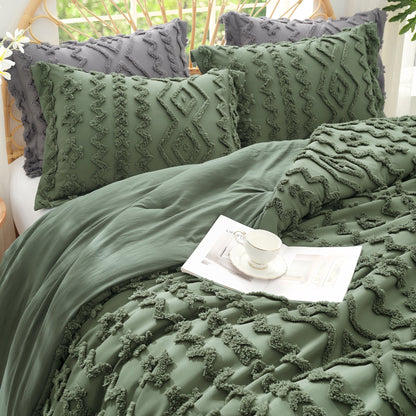 Ortekor Artistic Comforter Set | King Comforter Set with Intricate Embroidery | Ultra-Soft Bedding for Year-Round Comfort