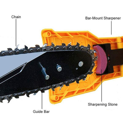 Portable Chainsaw Sharpener Tool | Easy-Mount Bar Sharpening System for All Chain Types | Compact Workshop & Field Use Accessory