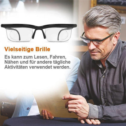 Adjustable Focus Reading Glasses Dial Vision for Men & Women | Variable Strength Eyewear for Close Up Work & Distance | Universal Fit