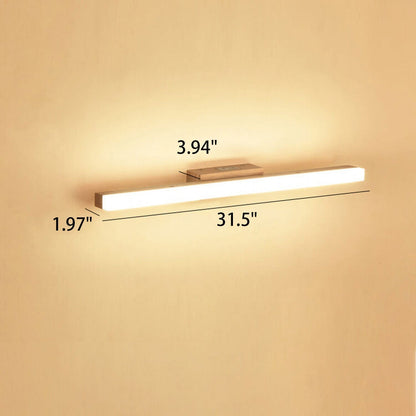 Linear LED Sconce 16W 32-Inch Wood & Acrylic for Vanity Bedroom Hallway Home Office Task Ambient Lighting Modern Hardwired Fixture Low-Profi