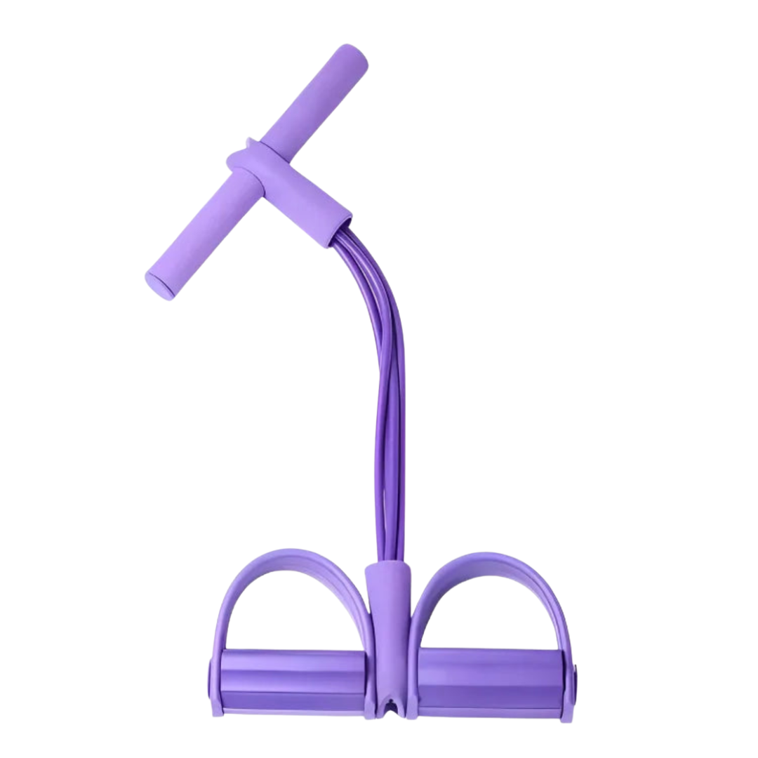 Resistance Band Pedal Exerciser with Foam Handles for Full-Body Strength Training at Home & Travel