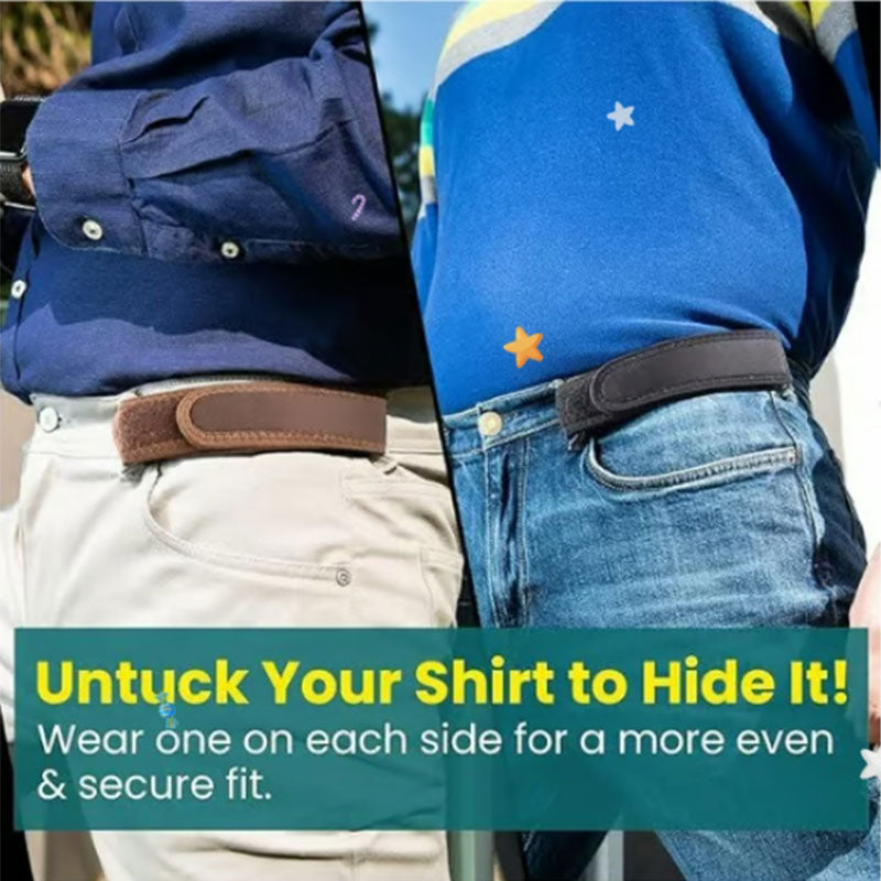 Adjustable Elastic Stretch Belt Without Buckle for Jeans Pants Dress Trousers Men Women Everyday Casual Comfort Flexible Waist