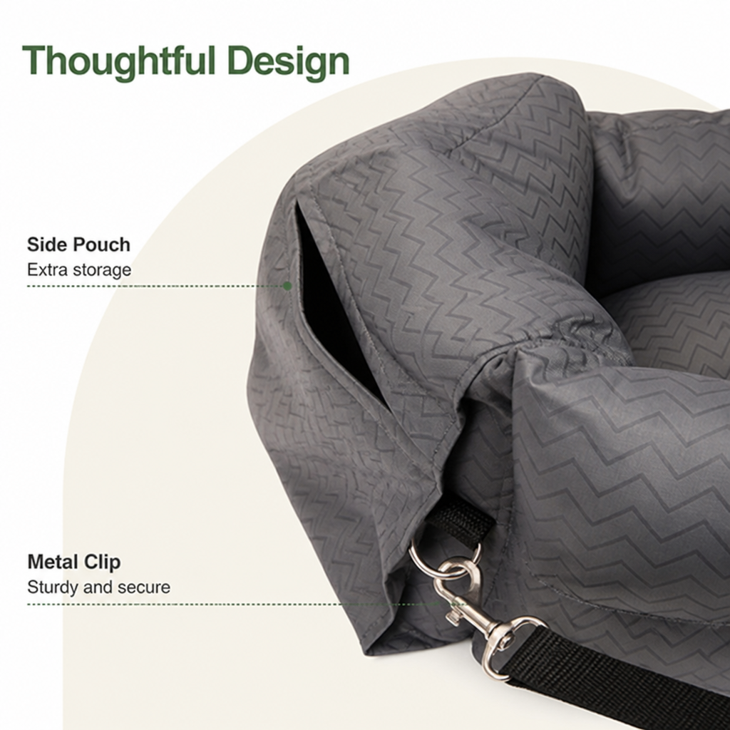 Ortekor Breathable Polyester Travel Carrier (Safety Hook & Car Seat Fit)