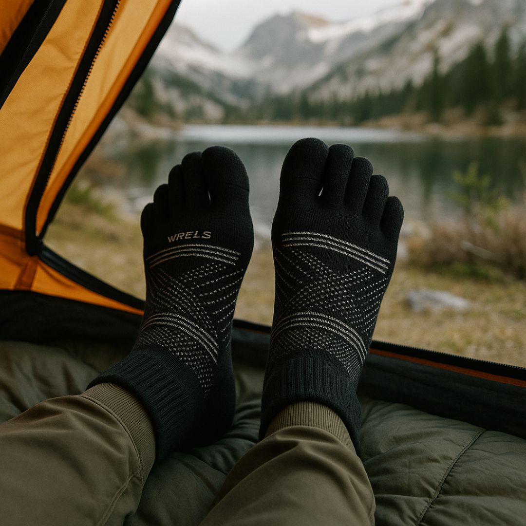 Men's Merino Wool Toe Socks – Insulated 5-Toe Design for Winter Sports & Hiking
