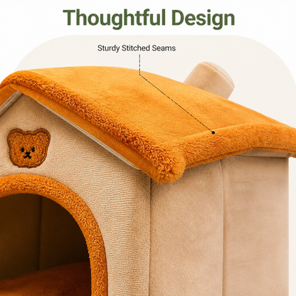 Ortekor Foldable & Washable Cozy Cave Pet Bed