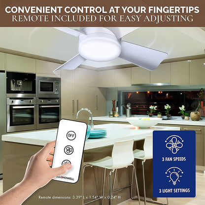 Ceiling Fans with Lights | Modern LED Ceiling Fan with Remote Control | Super Bright Illumination for Enhanced Comfort