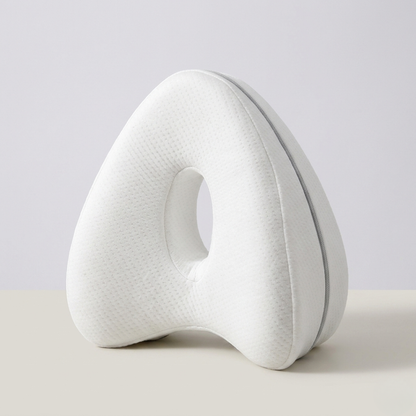 Ergonomic Knee Cushion for Side Sleepers – Contoured Hip Alignment Support Pillow with Adjustable Strap – Breathable Memory Foam for Lower