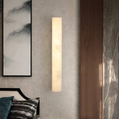 Outdoor LED Sconce Resin Vertical Design 24 in Weatherproof Patio Entry Porch Fixture Modern Exterior Lighting for Home Walkways