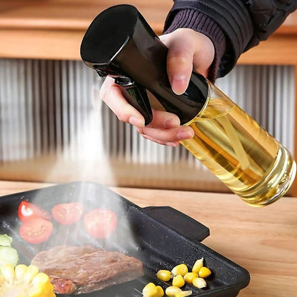 Glass Kitchen Spray Bottle for Cooking Oil Vinegar Dressing 3.5oz Fine Mist Dispenser Refillable for Air Fryer Grilling Baking Salad Prep