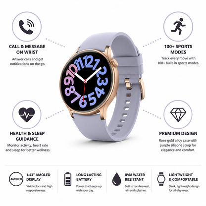 1.43-Inch AMOLED Fitness Smartwatch