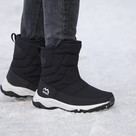 Women's Insulated Waterproof Winter Boots with Side Zip – Ankle-High Snow Boots for Cold Weather