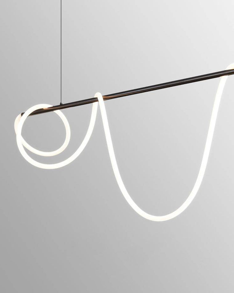 Adjustable Pendant Light Fixture with Remote Dimming 43 in Silicone LED for Kitchen Island Dining Table Modern Hanging Ceiling Lamp Gold Bla