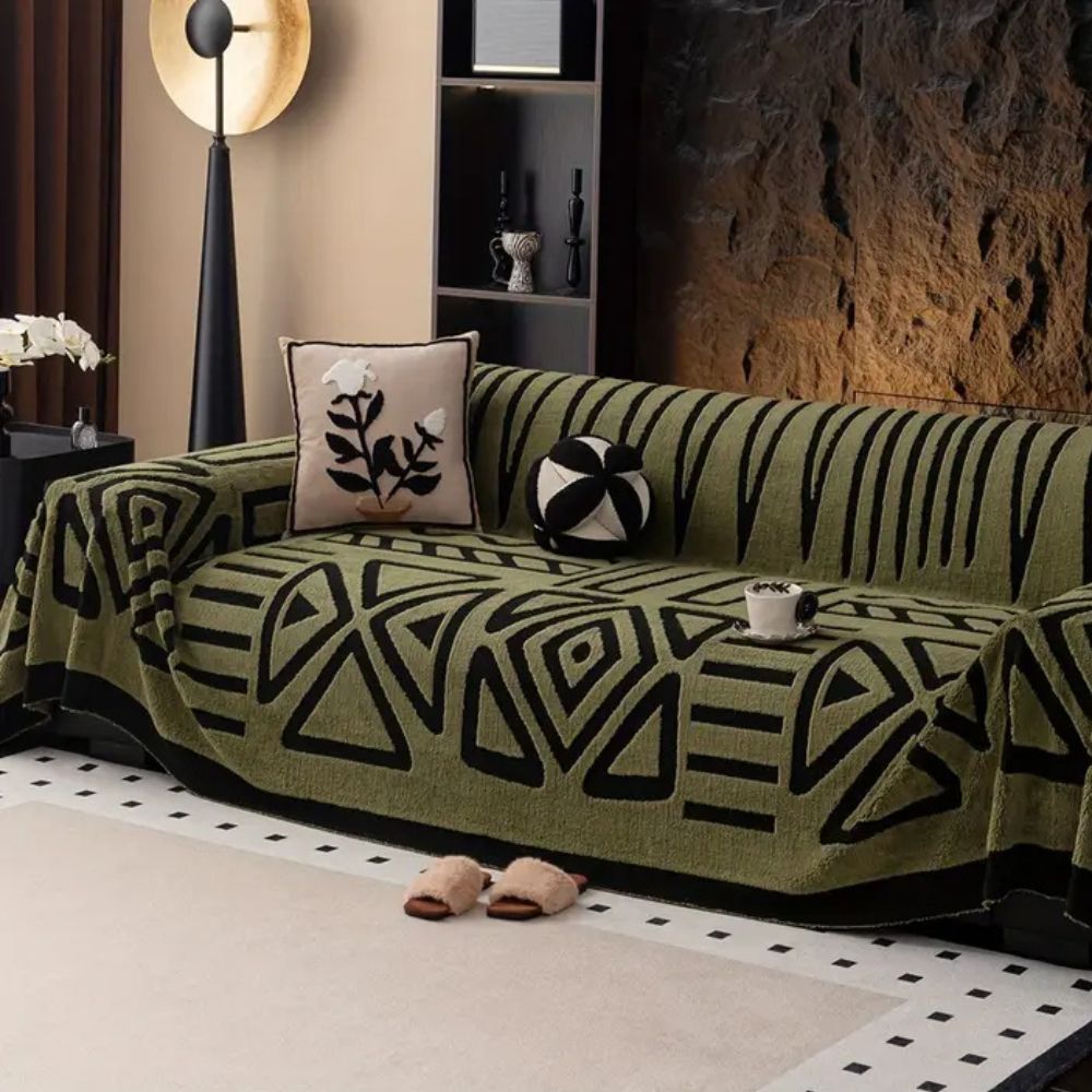 Urban Maze Sofa Cover - Premium Microfiber, Pet-Friendly Design