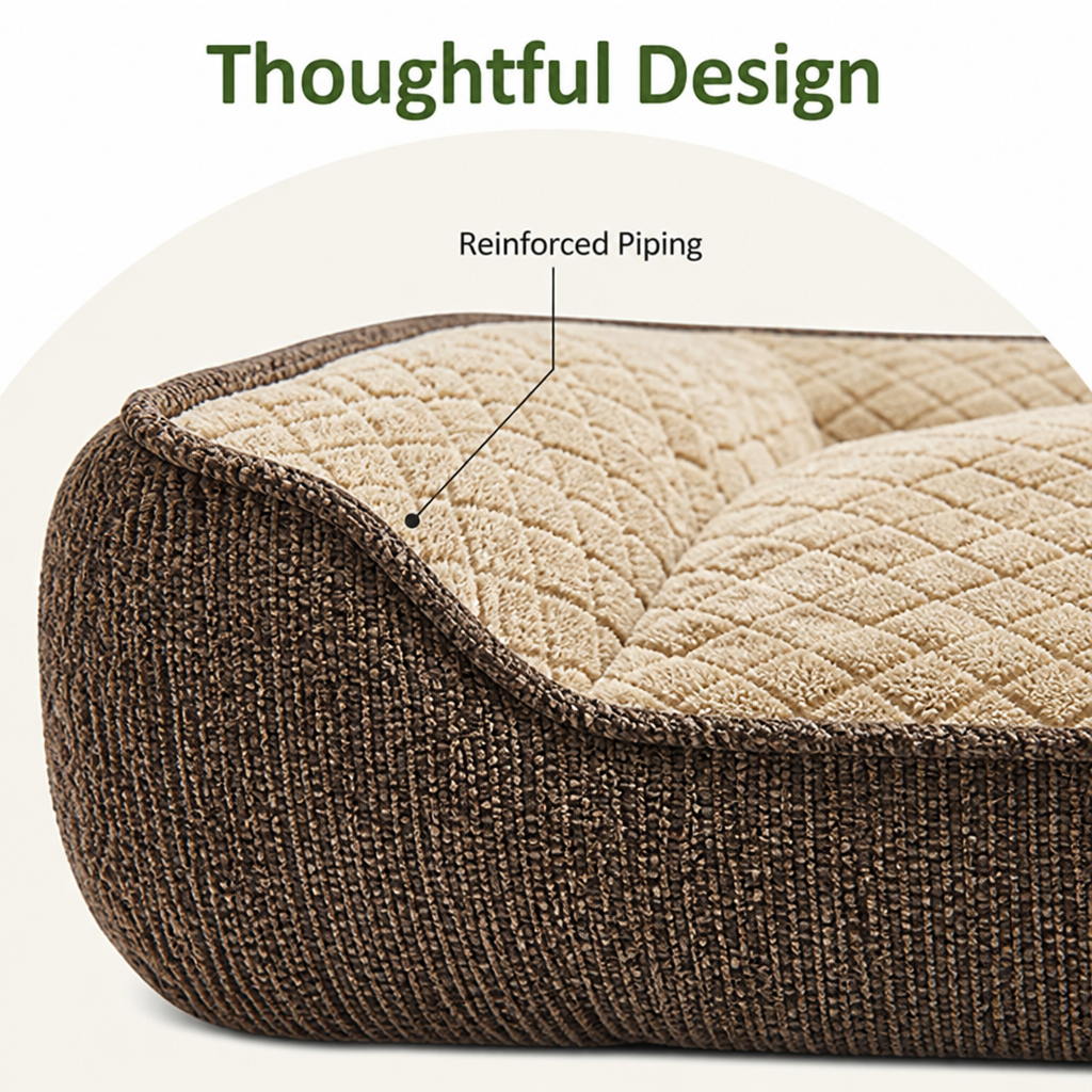 Ortekor Orthopedic Memory Foam Dog Bed (Machine-Washable Cover)