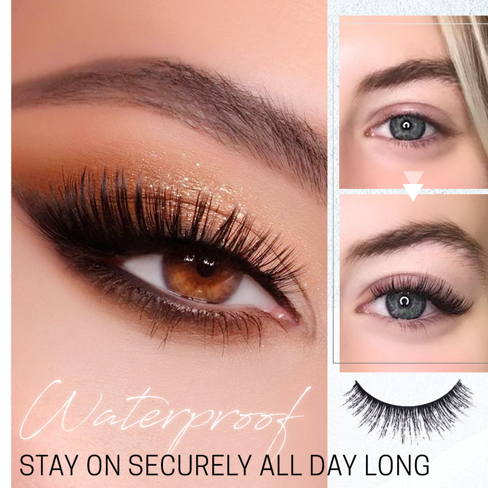 Self-Adhesive False Eyelashes – Reusable, No Glue Required, Water-Resistant with Natural Volume for Everyday & Special Occasions