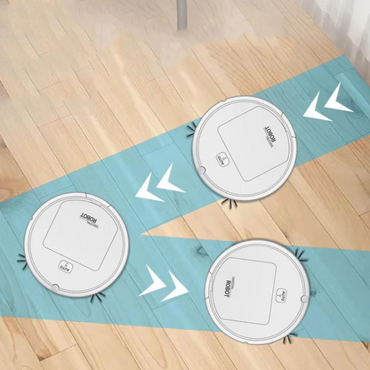 Cordless Robotic Floor Sweeper Mop Vacuum 9 Inch Wide Slim Profile Self-Navigating Hardwood Tile Laminate Pet Hair Dust Multi-Surface Rechar