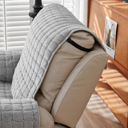 Cozy Comfort | Recliner Cover with Plush Texture & Arm Protection | Stretchable Fit for Ultimate Furniture Defense