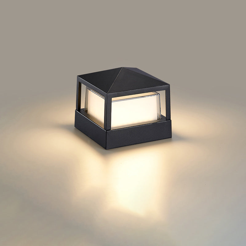 Waterproof LED Sconce for Exterior Entryways, Decks & Yards – Compact Hardwired Black Aluminum Fixture with Integrated Chip, 110-120V