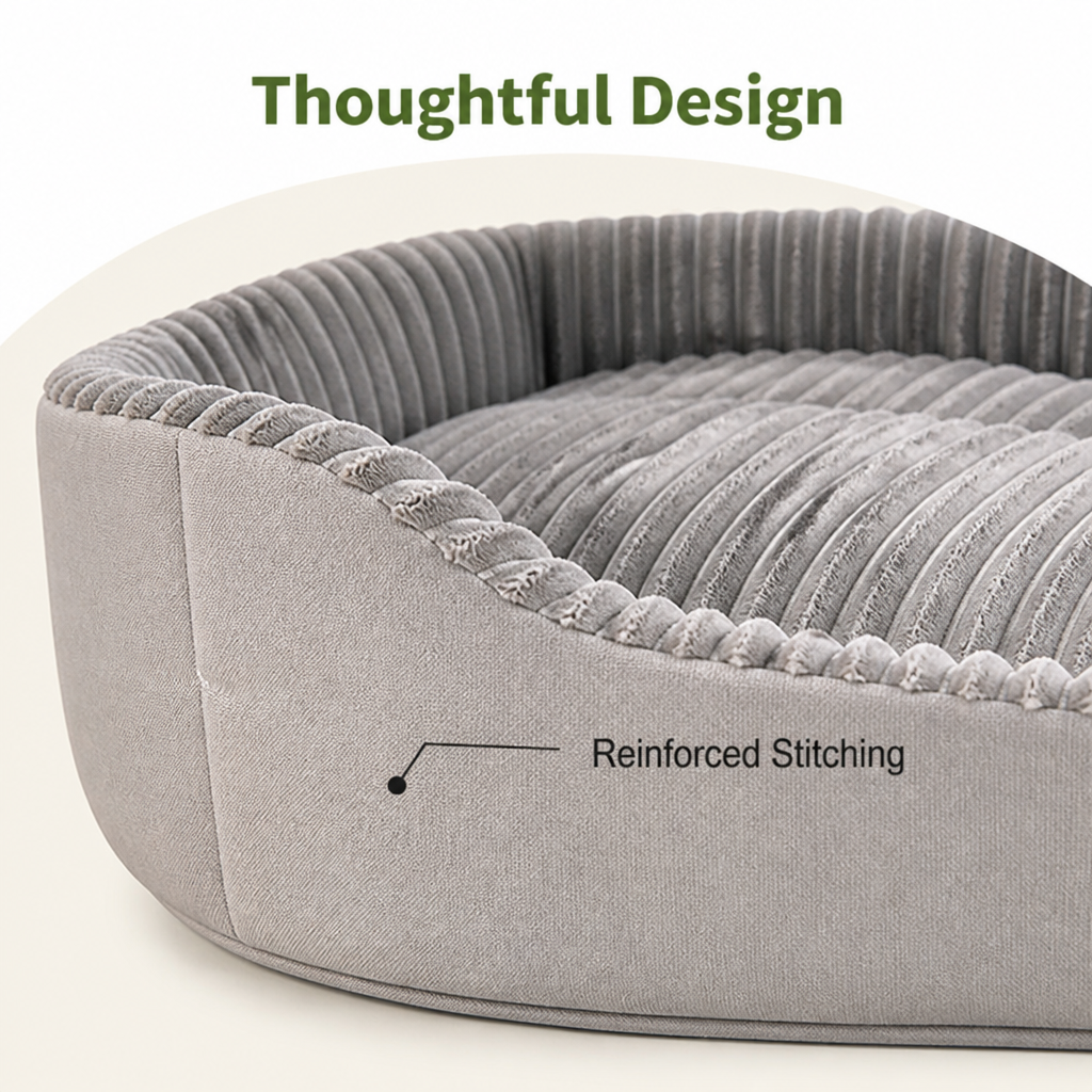Ortekor Washable Double-Sided All-Season Dog Bed (Detachable Mat)