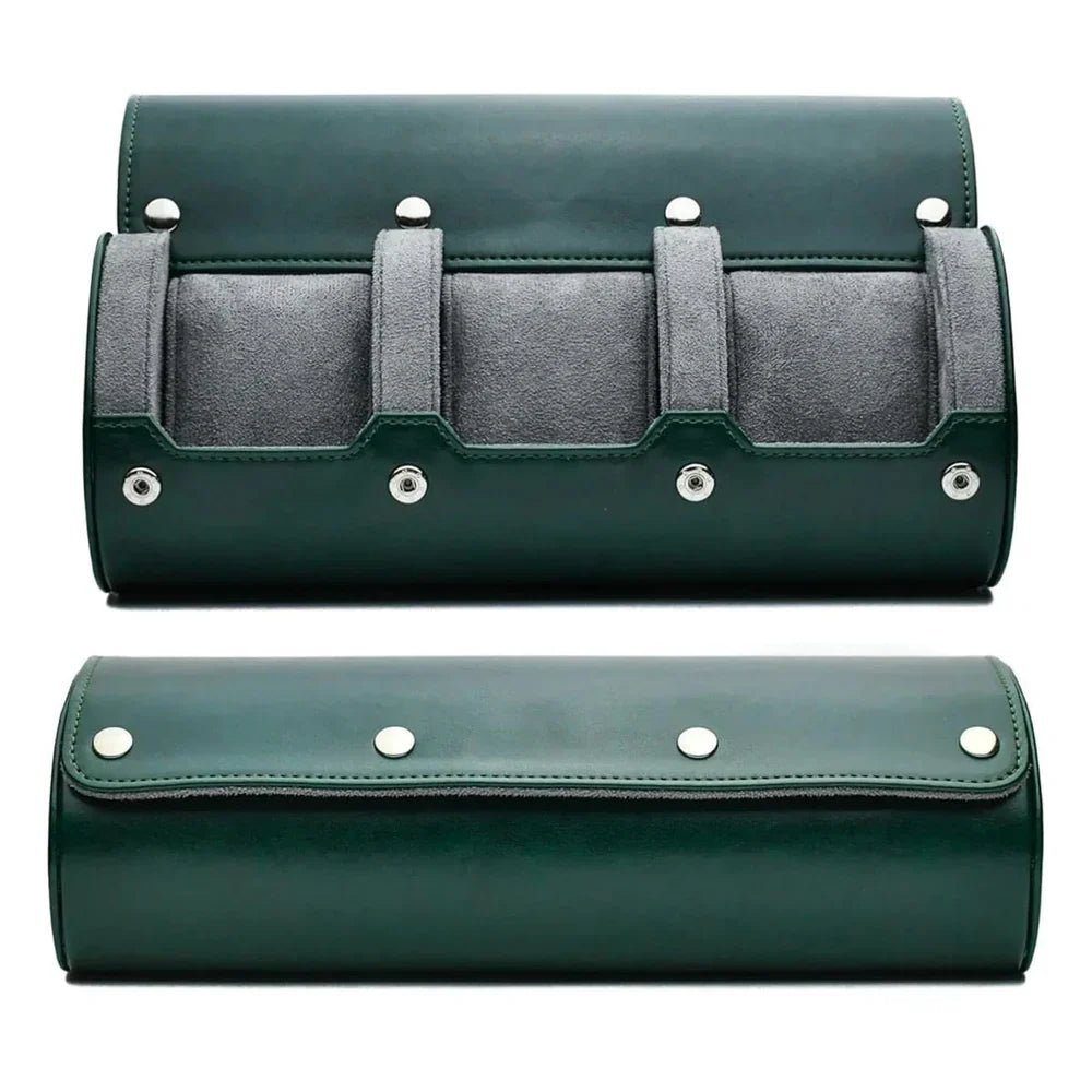 Leather Watch Storage Case for 3-6 Watches – Premium Organizer Box with Velvet Interior for Travel & Home Display