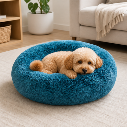Ortekor Calming Plush Donut Dog Bed