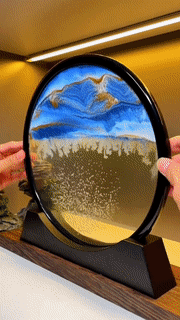 Flowing Sand Art Frame Glass Display Desktop Decor for Home Office Relaxation Mesmerizing Motion Picture