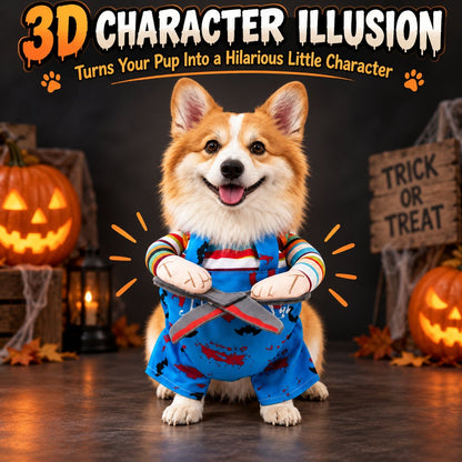 Ortekor Halloween Scissor Hands Dog Costume - Funny 3D Pet Outfit for Parties, Photos & Standout Halloween Looks