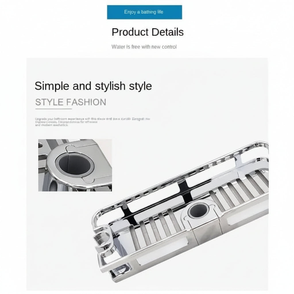 RODVAULT – Adjustable Shower Rod Storage Shelf Organizer