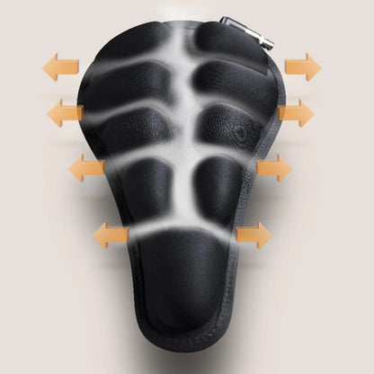 Inflatable Bike Seat Cushion with Air Shock Absorption & Ventilated Design for Comfort on Long Rides – Adjustable Pressure Bicycle Saddle