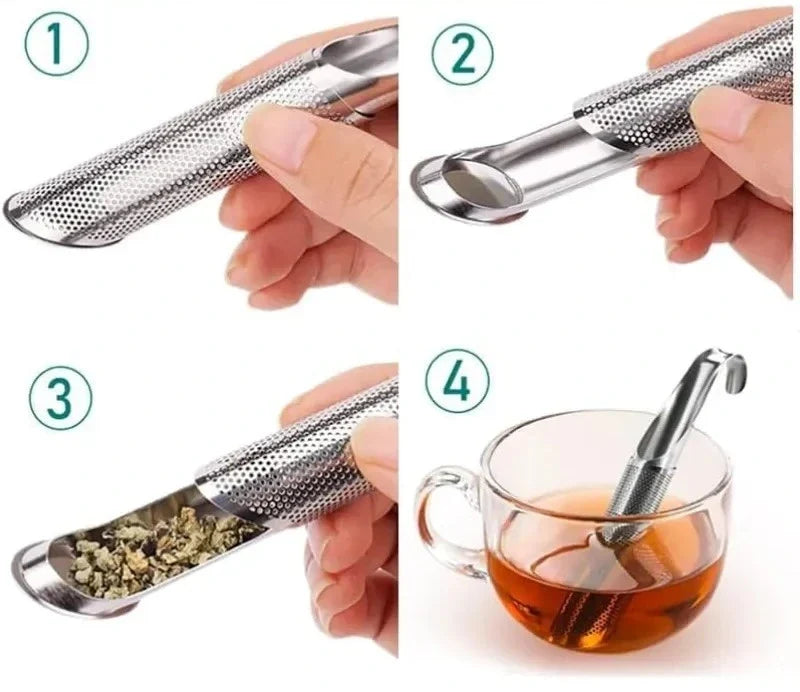 Stainless Steel Loose Leaf Tea Strainer Set with Fine Mesh for Hot & Iced Brewing – 2-Pack Reusable Infuser Balls for Cups, Mugs & Teapots
