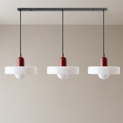 Triple Glass Hanging Light 39 in Wide Black Finish Adjustable Cable Kitchen Island Dining Table Ceiling Fixture Warm 3000K G9 Socket for Ope
