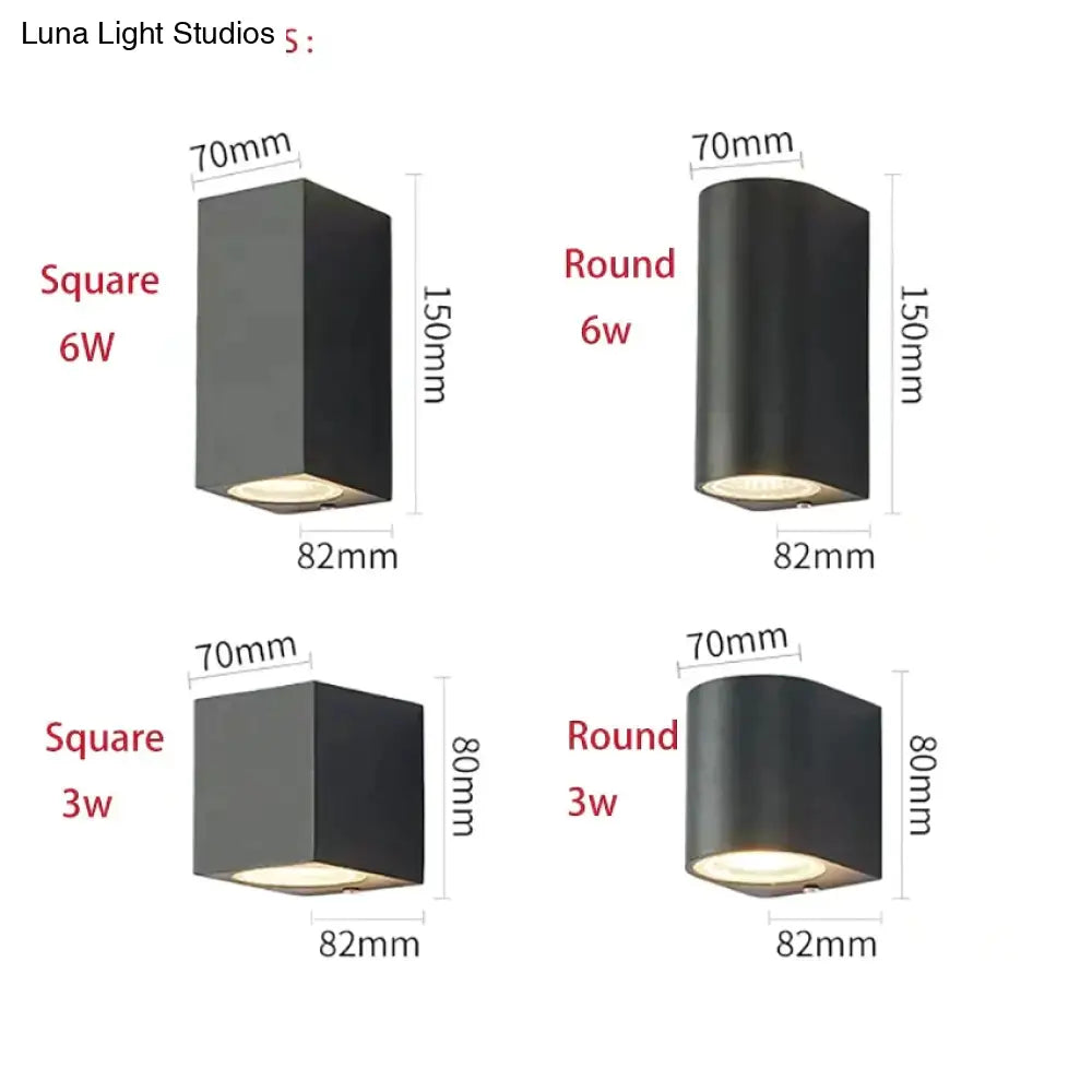 Waterproof Outdoor LED Wall Sconce for Porch, Garden & Entryway | Modern Aluminum Fixture, IP65 Rated