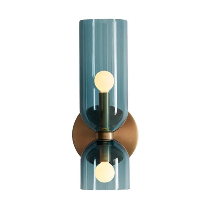 Porcelain Sconce Light Fixture 16 Inch Height Pivoting Arm for Bedroom Hallway Living Room Reading Nook Contemporary White Gray Blue Clear