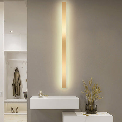 Linear Wall Sconce – LED Modern Metal Accent Light for Living Room Bedroom Hallway Entryway – Dimmable Option Available – Rectangular