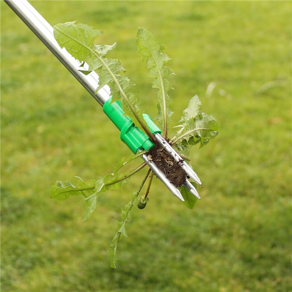 Stand-Up Weed Puller Tool with Root Remover for Lawns Gardens Patios Yards No Bending Telescoping Handle 39 Inches Gardening Hand Tool