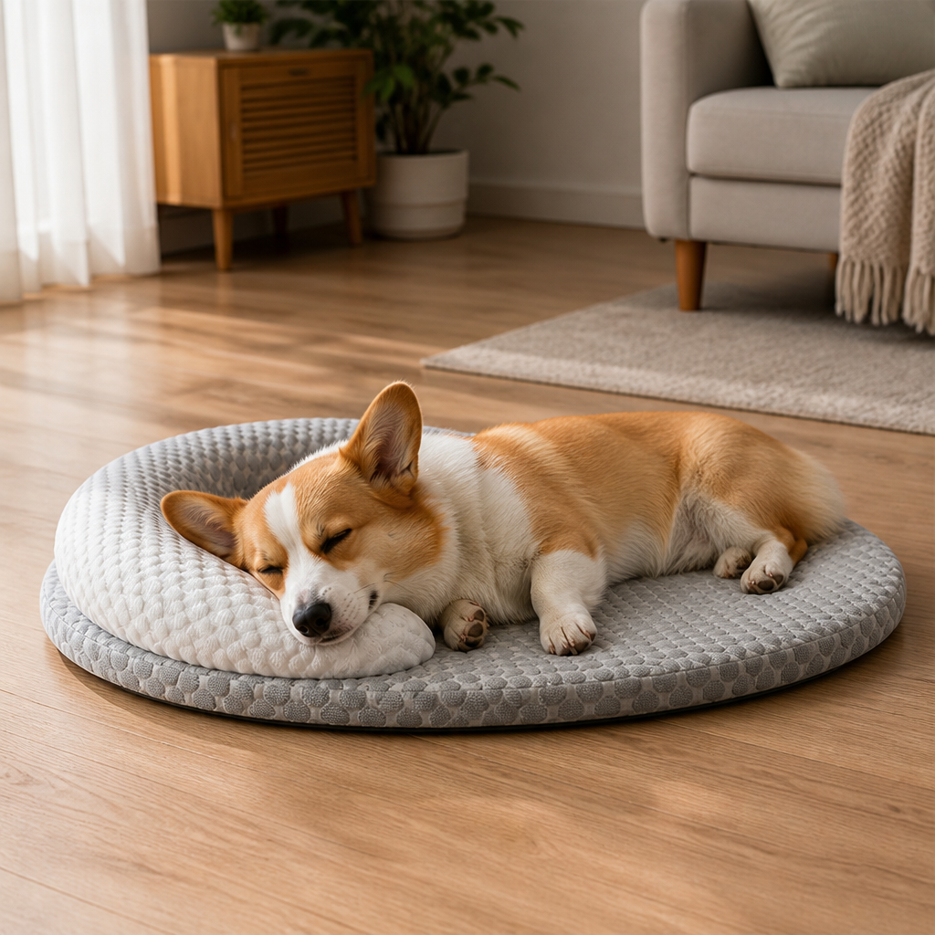 Ortekor Cooling Breathable Raised-Neck Dog Bed (Washable)