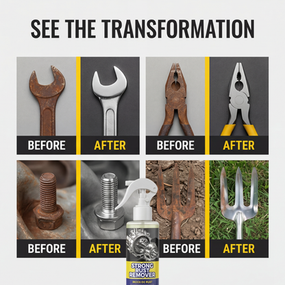 Corrosion Dissolver Spray for Metal Tools and Equipment – Iron Steel Chrome Oxidation Treatment – Works in Minutes for Workshop Garage Garde