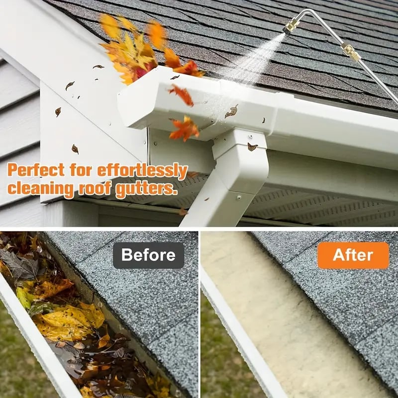 Extendable Pressure Washer Wand Kit 4000 PSI with Angled Nozzle for Gutters Siding Second Story Home Exterior